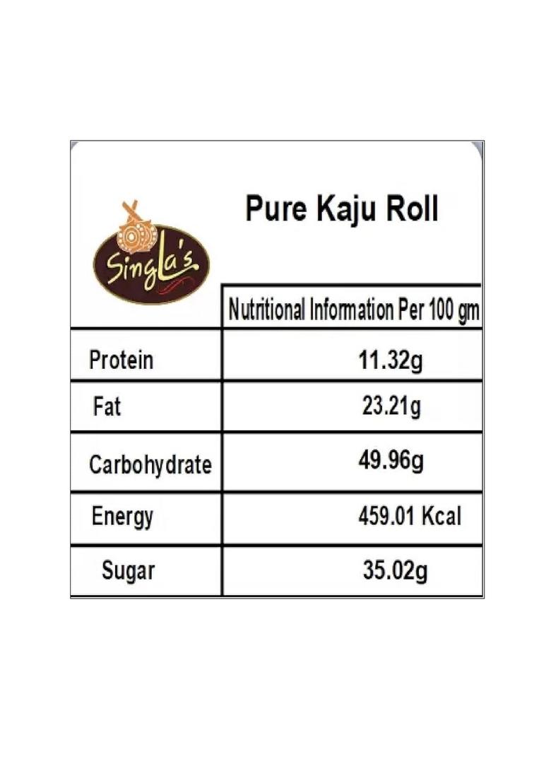 Singla sweets kaju roll 200g and Dodha Burfi 400g Combo pack of 2 (600g) Indian Sweet Mithai Gift