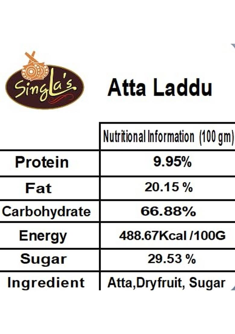 Singla Sweets Atta laddu 500g very delicious Indian Mithai