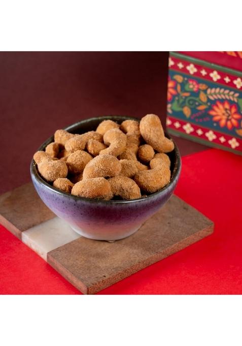 Ghasitaram Gifts Orange Hamper Box with Kaju Katli , Choco Almonds, and Crunchy Cashews | Gift Hamper| Diwali Hamper|Food Hampers|Gourmet Hampers|