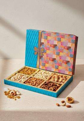 Ghasitaram Gifts Fruit n Nut Box of 6 Dryfruits 600 GMS|Dry Combo Pack Offer|Dry Gift Pack|Dry Box|Diwali Dry Box|