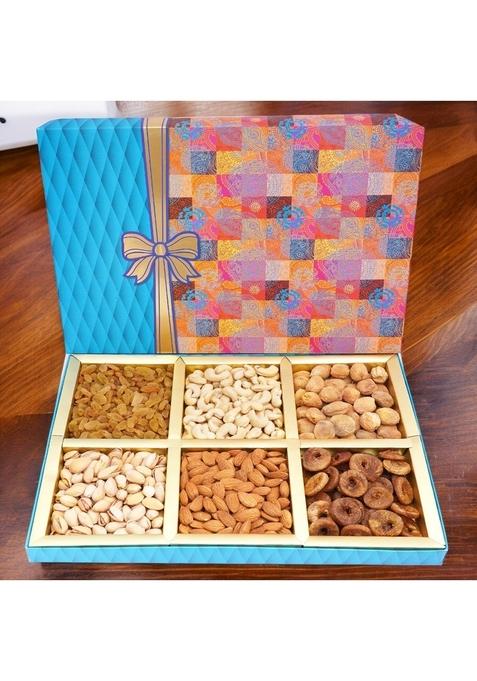 Ghasitaram Gifts Fruit n Nut Box of 6 Dryfruits 600 GMS|Dry Combo Pack Offer|Dry Gift Pack|Dry Box|Diwali Dry Box|