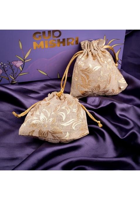 GUD MISHRI Sweets Hamper | Premium Dry Fruit & Mithai Gift Guilt-Free Healthy with Besan Laddu, Kismis, Chocolate More Ideal for Festive Corporate Gifting