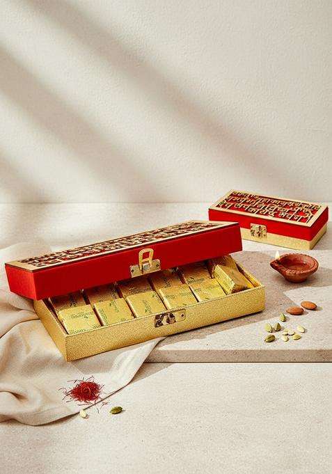 Ghasitaram Gifts Valentine Chocolates - Wakrakund Mixed Nuts Chocolate Box