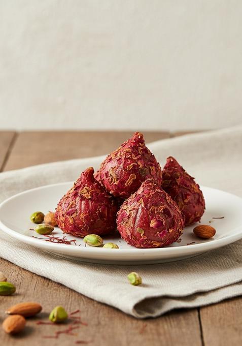 Ghasitaram Gifts Sweets Ganesha Chaturthi Modaks Strawberry Rose Petal Modak 800 GMS