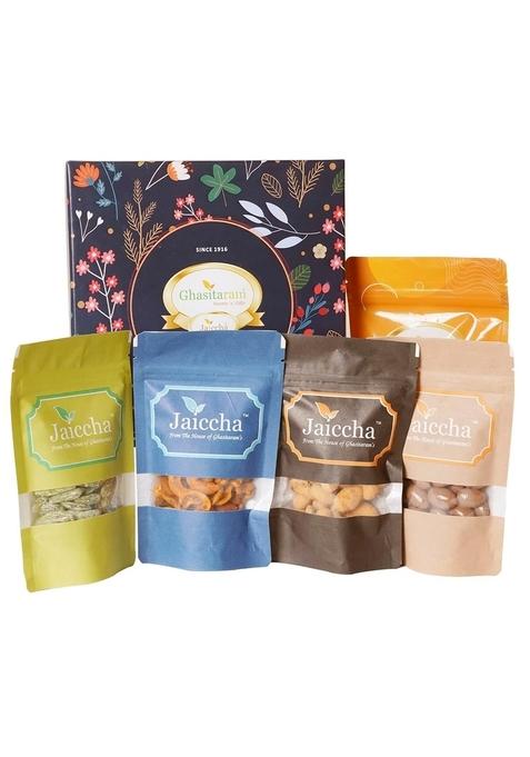 Jaiccha Gifts Ghasitaram Hamper Box of 5 Pouches| Gift Hamper| Diwali Hamper|Food Hampers|Gourmet Hampers|
