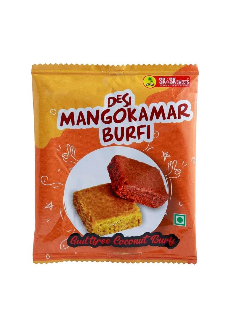 SK & SWEETS Mixed Burfi | Sweet with Mango, Chocolate, Coconut, Jaggery Indian Mithai Bengali Barfi (7 x 100 g)[pack of 7]