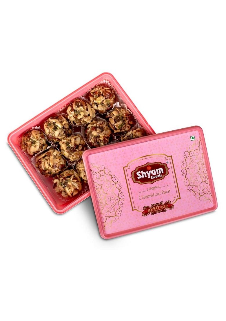 shyam sweets Desi Ghee Mewa Ladoo 400g Premium Indian Sweet with Pure Cashew & Almond | Traditional Hand-Rolled Laddu Gift Pack Rich in Dry Fruits 100% Vegetarian