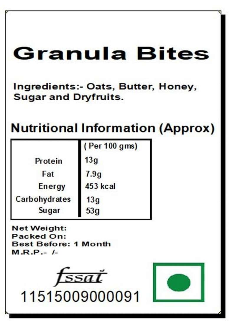 Ghasitaram Gifts Christmas Healthy Hampers - Gold 4 Print 12 Pcs Roasted Almond and Granola Bites Box - Indya