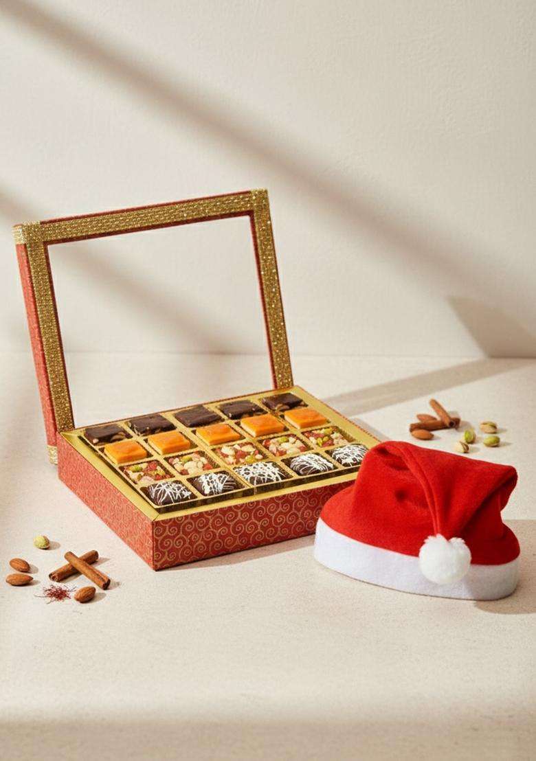 Ghasitaram Gifts Christmas - 20 pcs Special Bites 500 GMS Hamper Box - Indya