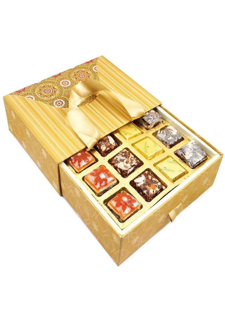 Ghasitaram Gifts Bag Box with Assorted Bites|Gift Hamper| Diwali Gift Hamper|Food Hampers|Gourmet Hampers|