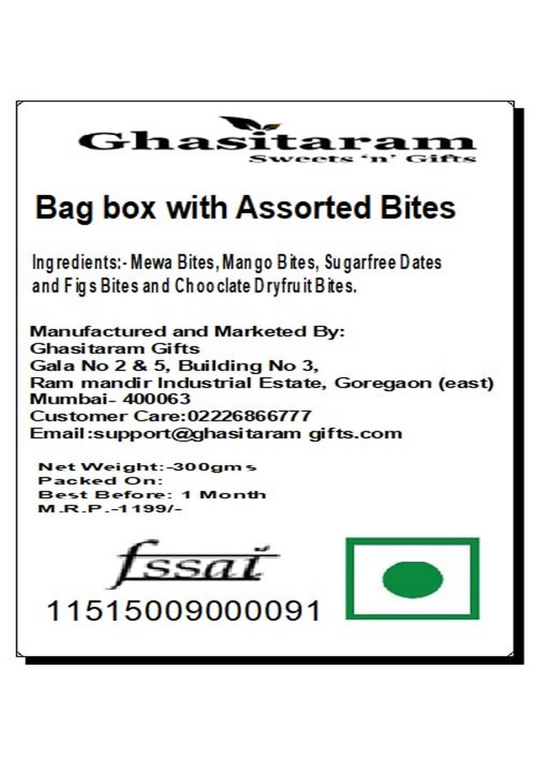 Ghasitaram Gifts Bag Box with Assorted Bites|Gift Hamper| Diwali Gift Hamper|Food Hampers|Gourmet Hampers|