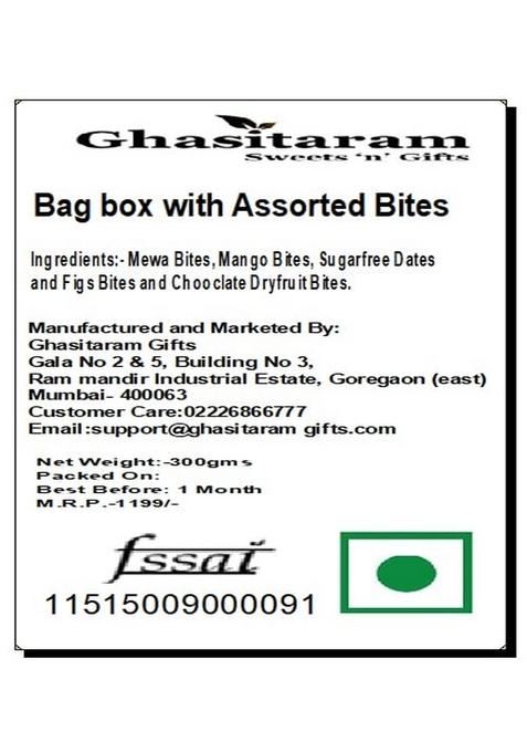 Ghasitaram Gifts Bag Box with Assorted Bites|Gift Hamper| Diwali Gift Hamper|Food Hampers|Gourmet Hampers|