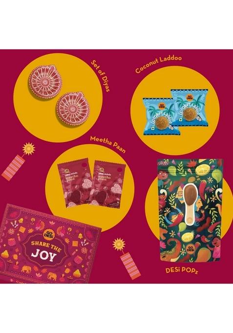 GO DESi Bhai Dooj Gift Box 12 Items| set for brother sister | Share the Joy |Coconut Laddu POPz: Tangy Imli, Real Aam, Kaccha Aam Meetha Paan Diwali Gifts Family and Friends