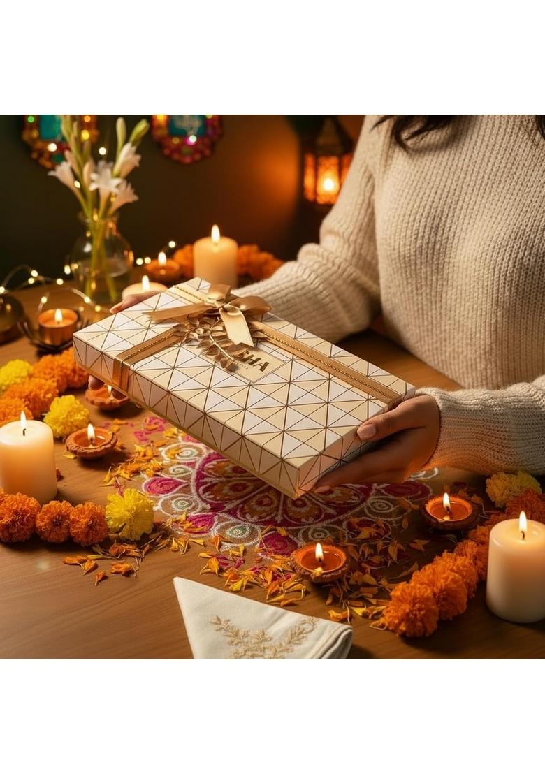 ASHA SWEET CENTER SWEETS Luxurious Bites Gift Hamper|Premium Assorted Box with Dry Fruits|Festive Gifting for Employees,Clients & Colleagues|Traditional Mithai Office Celebration