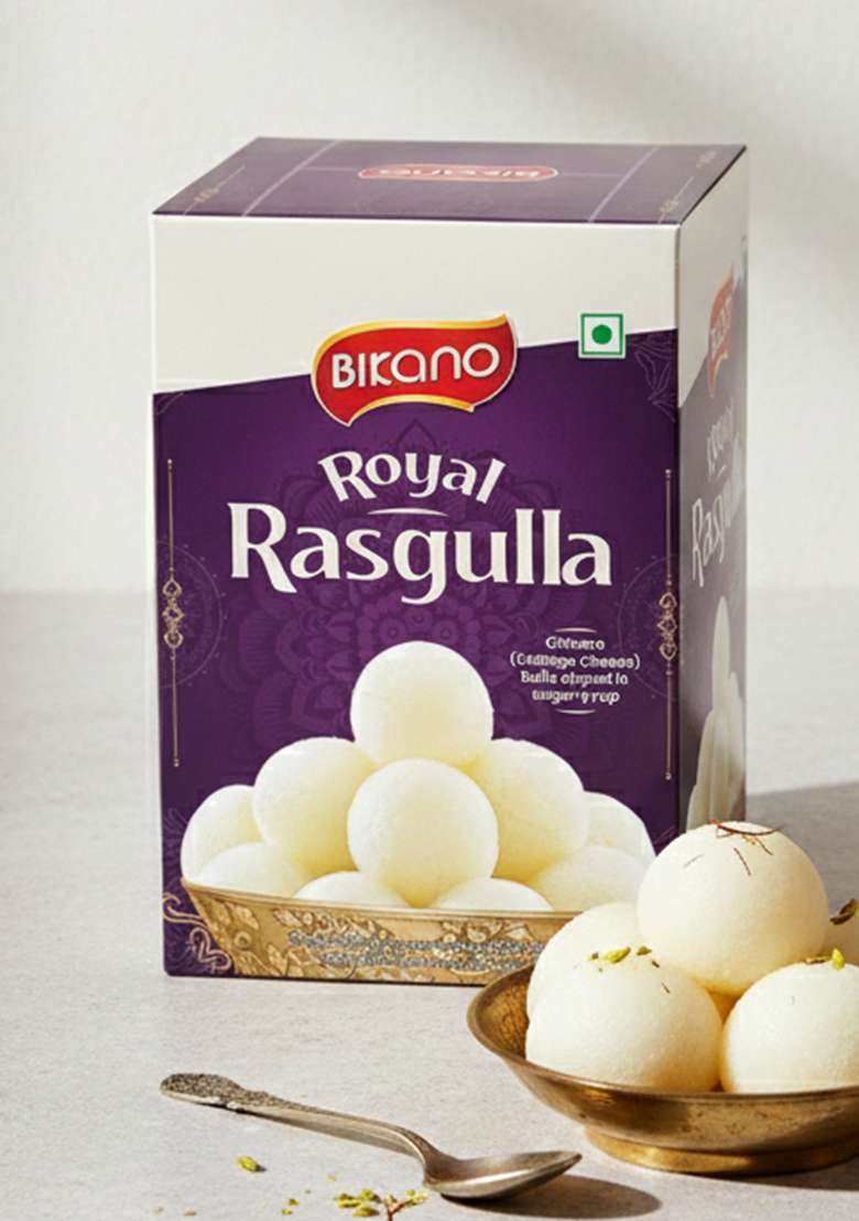 BIKANO Royal Rasgulla | Authentic Indian Sweet dish Pack of 1 kg Perfect for festivities| Traditional sweet| Delicious delicacy - Indya