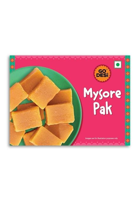 GO DESi - Mysore Pak | Made with Ghee Indian Mithai Sweets Gift Pack 200 grams