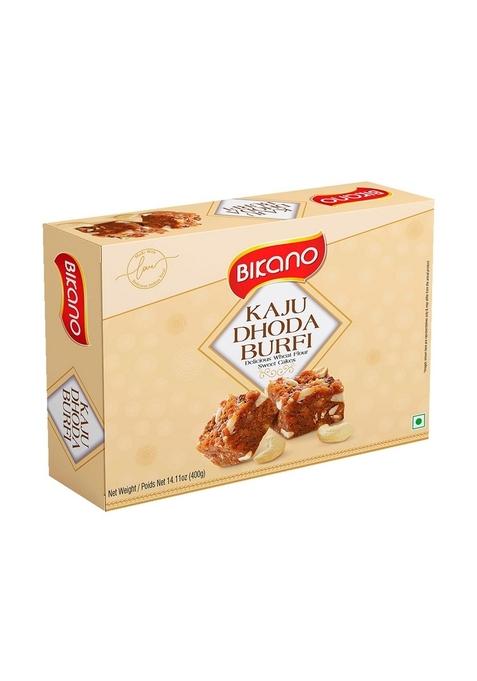 BIKANO Kaju Dhoda Burfi | Rich Cashew Delight Infused with Coconut & Cardamom Traditional Indian Sweet 400g