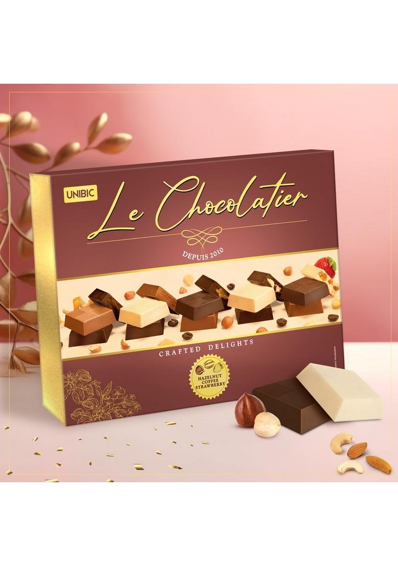 Unibic Le Chocolatier|Assorted Chocolates|Chocolate Gift Pack,168 Gram