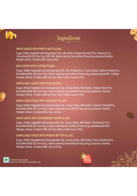 Unibic Le Chocolatier|Assorted Chocolates|Chocolate Gift Pack,168 Gram