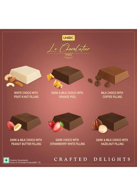 Unibic Le Chocolatier|Assorted Chocolates|Chocolate Gift Pack,168 Gram