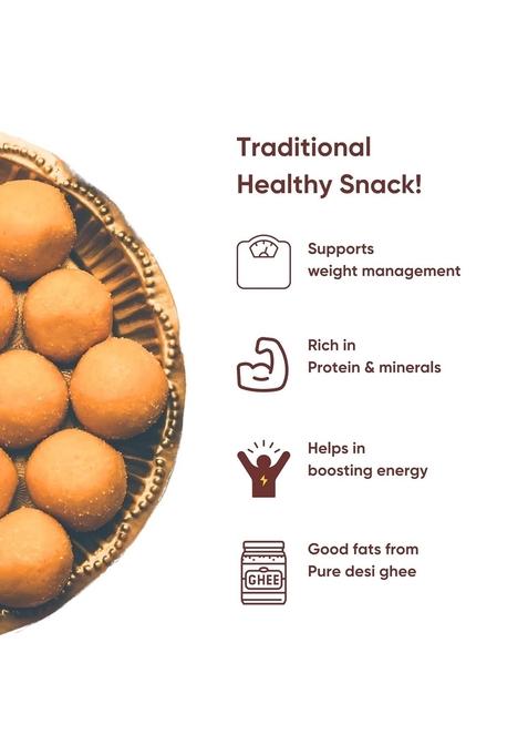 Artinci Sugar Free Assorted Laddu Sampler Pack of 6 (Motichoor, Protein, Besan) | Diabetic Friendly Zero Maida, sugar, Oil Guilt-Free Mithai Trial Box, 2 Each Type