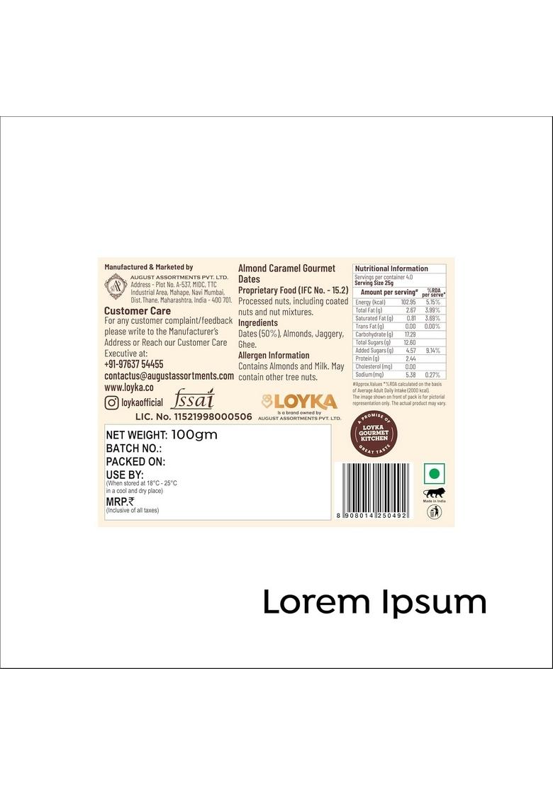 LOYKA Caramel Almonds Dates Box