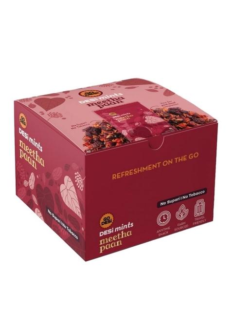 GO DESi Meetha Paan Mouth fresheners, Mints, Refreshing Mouthfreshener, Mukhwas, Box of 40 Sachets