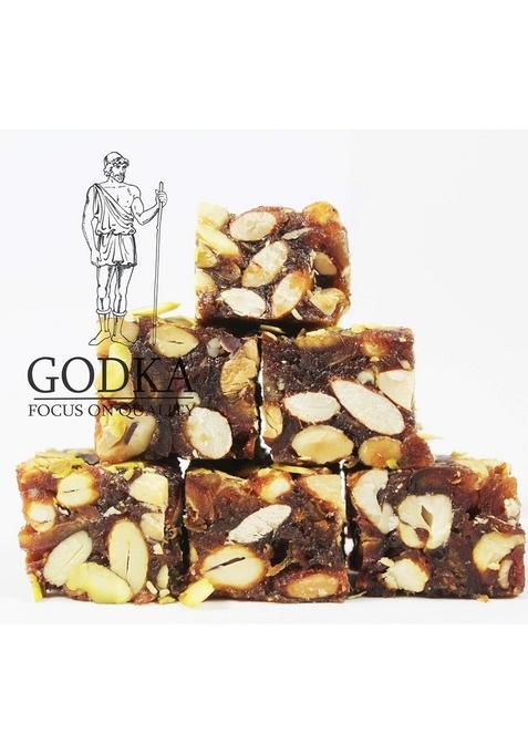 GODKA Dry Fruits Sugarfree Dates Barfi/Khajoor Dryfruit Chikki/Kaju Badam Chikki/Energy Bite & Healthy Snacks with Goodness of Fruits, 500 gm