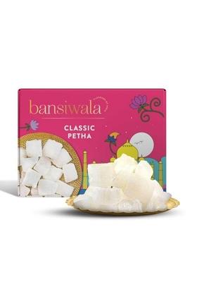 BANSIWALA Agra Petha 350g - Original Dry Ka | Classic Soft and Juicy Indian Sweet Sweets Gift Box Vegan & Preservative-Free Delicious Mithai!
