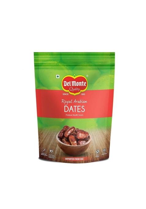 Del Monte Royal Arabian Dates 500g |Premium Khalas Dates| Rich in Fibre | Natural and Sweet UAE Imported Dried Fruit Healthy Snack