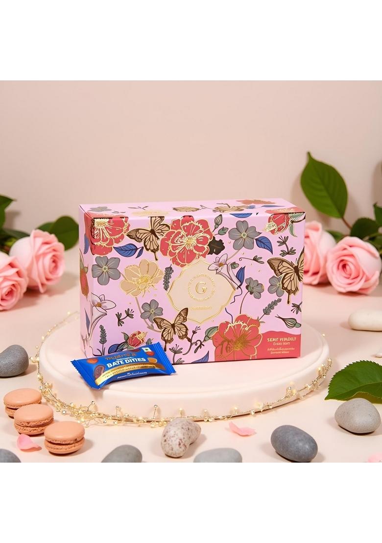 THE GIFT STUDIO.COM Celebration Box Assorted Chocolates, Cookies, Date Bites, Peri Cashews & Trail Mix | Premium Festive Occasion Pack