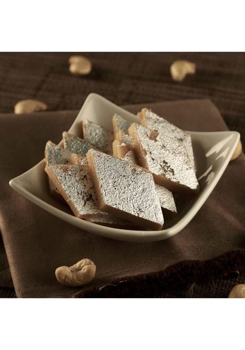 BIGWISHBOX Special Diwali Festive Kaju Katli Sweet Box 500 Gram with Wishes Message Card | Next Day Delivery