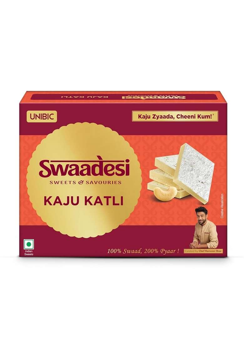 Unibic Swaadesi Shahi Kaju Katli 180gm/195gm Weight May Vary - Indya