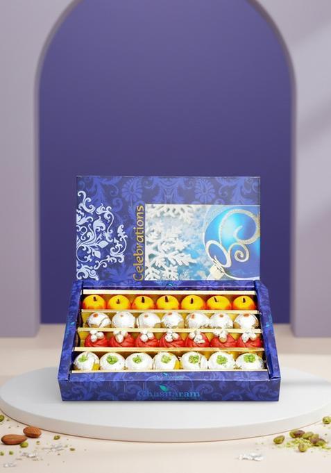 Ghasitaram Gifts Express Delivery Sweets - Sugarfree Kajumix Box 800 GMS-|Sugar Free Sweets|Diabetic Friendly|Diwali Sugar