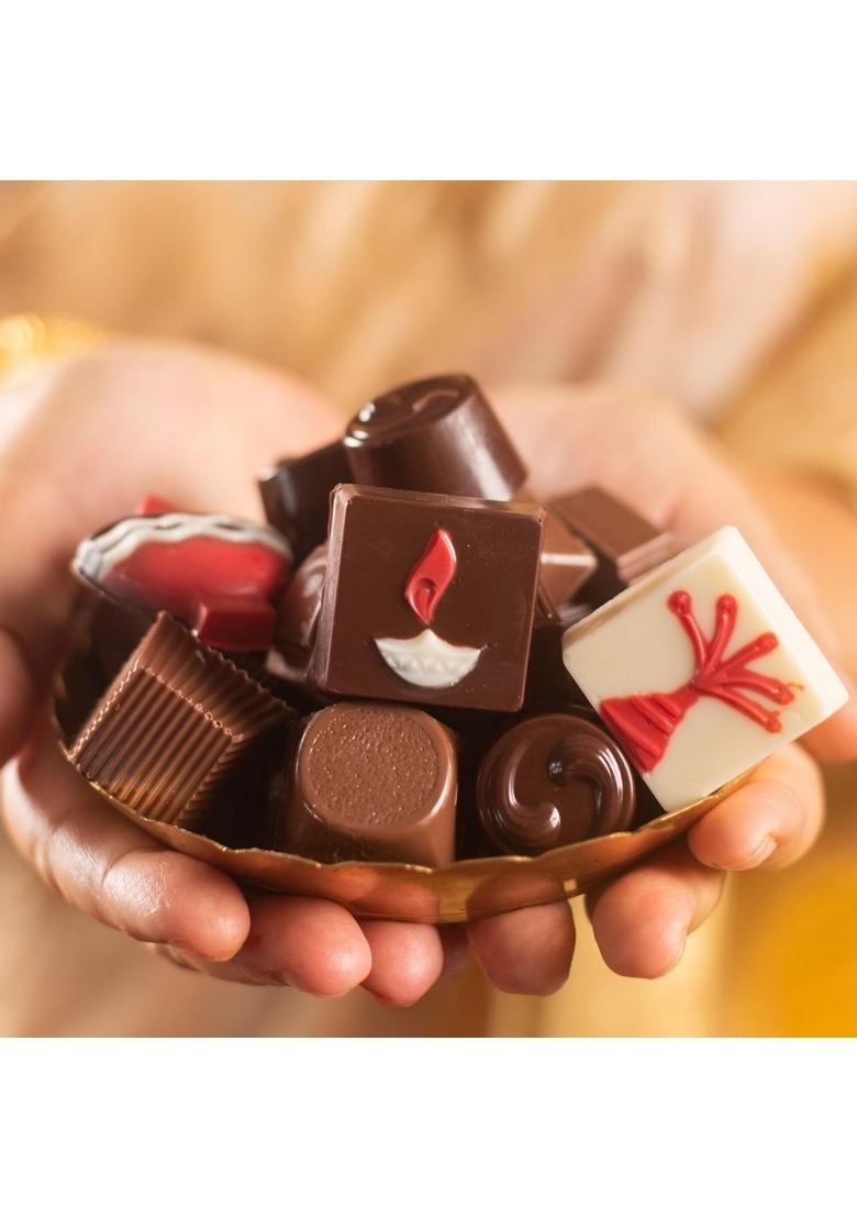 Jus Trufs Diwali Sweet and Nutty Chocolate Box I gift dryfruits Combo