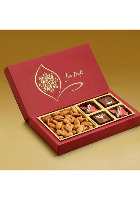 Jus Trufs Diwali Sweet and Nutty Chocolate Box I gift dryfruits Combo