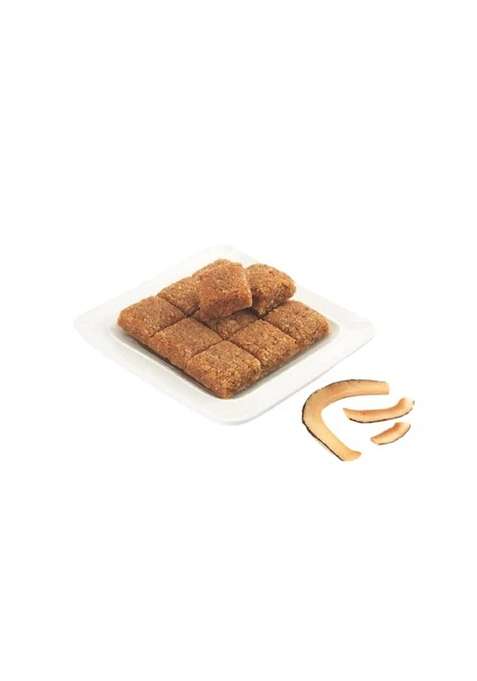 LONAVALA FOODS Famous Coconut Chikki Box - 200 grams, 24 Pieces | No Added Preservatives and Colours Roasted Made with Jaggery Sweet Gajak Bar