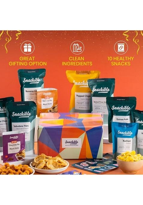 Snackible MU(N)CH BETTER Bestselling Snacks Box | of 10 Healthy Gift Best Gifting Option |Corporate Gifts Gourmet Snack