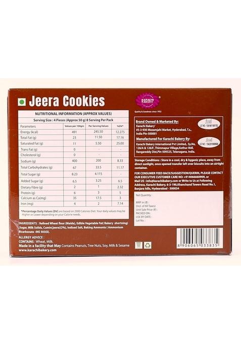 Karachi Bakery Jeera Flavour Cookie, 400gm | Tea Time Snack Delicious Cookies Vegetarian