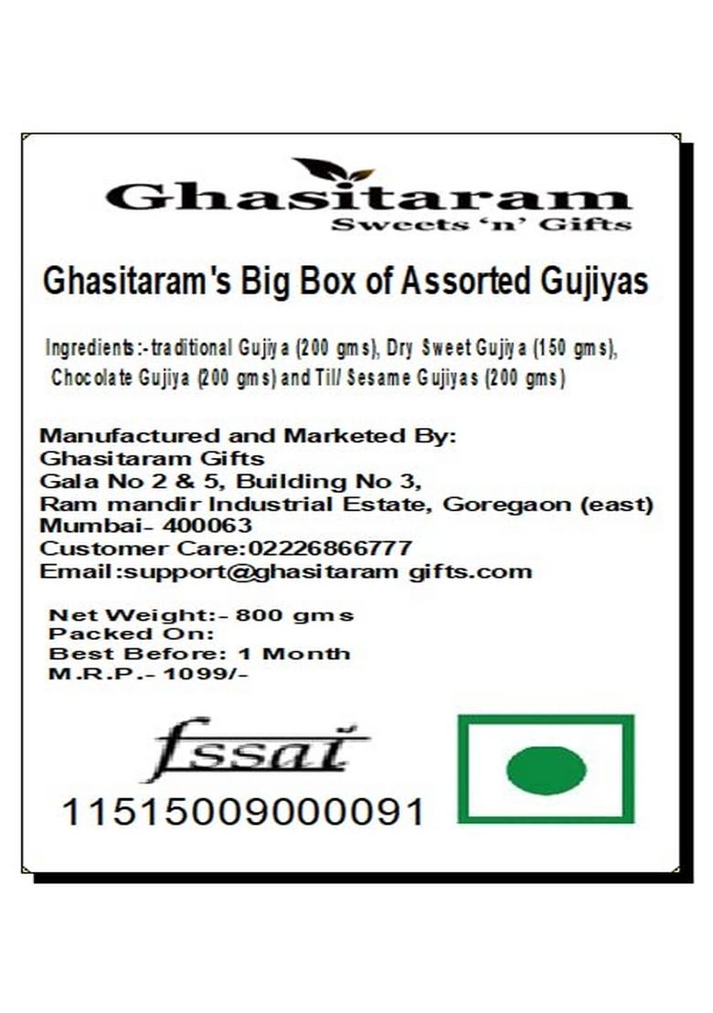 Ghasitaram Gifts Express Delivery Holi- Sweets/ Holi Hampers/ Sweets-Ghasitaram's Big Box of Assorted Gujiyas