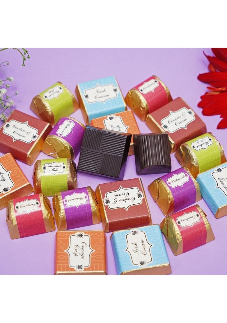 VELVET FINE CHOCOLATES Sweet Serenity Diwali Gift Box|Assorted Chocolates|Perfect Festive Gift|Elegant Packaging|Ideal for Celebrations|Pack of 1, 500 gram