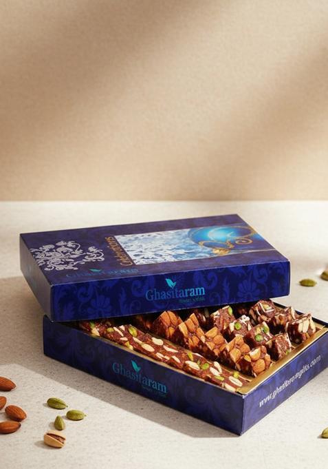 Ghasitaram Gifts Express Delivery Sweets - Natural Sugarfree Mix 800 GMS|Sugar Free Sweets|Diabetic Friendly|Diwali Sugar Box