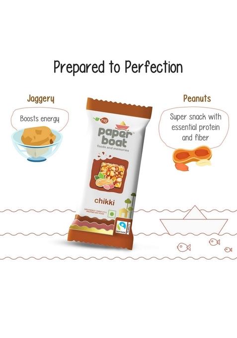 Paper Boat Chikki, Peanut Bar, No Added Preservatives and Colours | Gajak Sweets Made with Jaggery Gazak (Pack of 30, 25 grams Each)