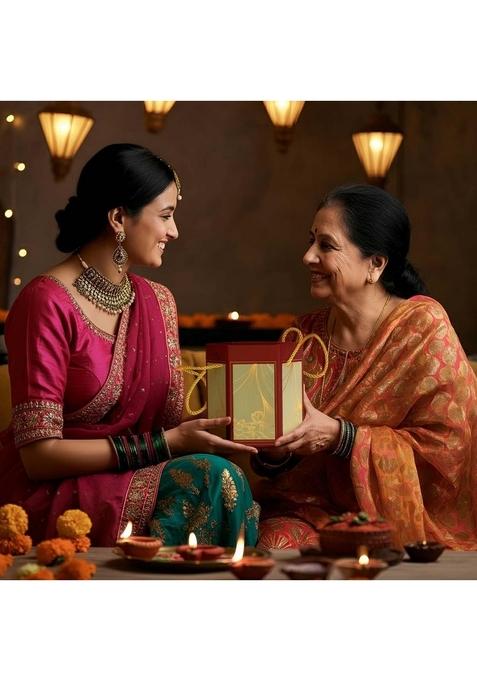 EAT BETTER CO Roshni Diwali Gift Hamper 9-Item Jumbo Lantern Box with Dry-Fruit Laddoos, Millet Namkeen, Chocolate-Coated Nuts, Urli Candle & Mukhwas | Premium for Family, Friends Corporate