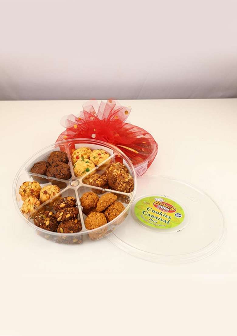 Vipul Dudhiya Sweets Cookies Carnival Hamper 500g | Festive Gift Pack Indian Sweet for Diwali Festival. Fresh and Healthy (cookies hamper(500gm)) - Indya