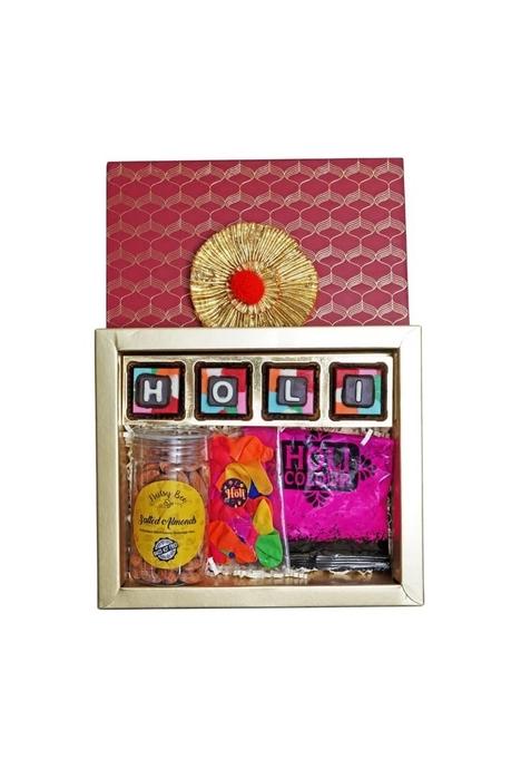 VELVET FINE CHOCOLATES Gulal Gourmet Box | Holi Gift Hamper Festival Gifting Gifts For Family & Friends Birthday, Anniversary Wholesome Corporate
