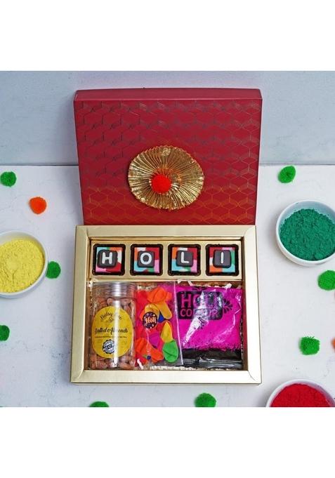 VELVET FINE CHOCOLATES Gulal Gourmet Box | Holi Gift Hamper Festival Gifting Gifts For Family & Friends Birthday, Anniversary Wholesome Corporate
