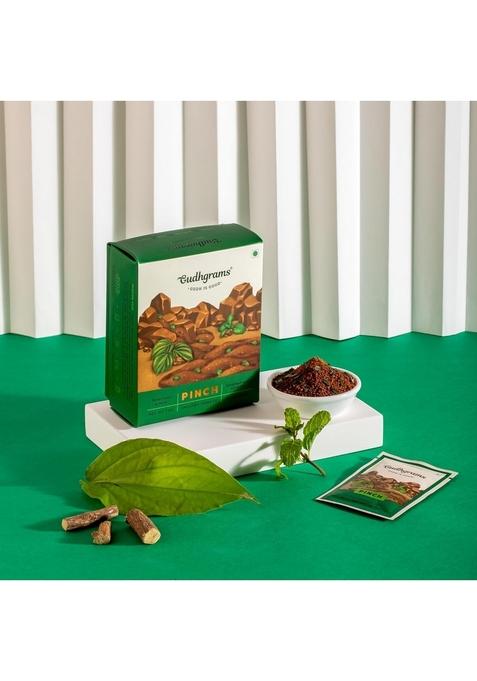 Gudhgrams Gudhgrams-Jaggery (Gudh) Mukhwas | Betel Leaf (Paan), Mint Box of 15 Sachets After Meal Sweet Sugar-Free Digestive Mouth Freshener 100% Natural mint, Supari-Free, NO ADDED FLAVOUR/PRESERVATIVE