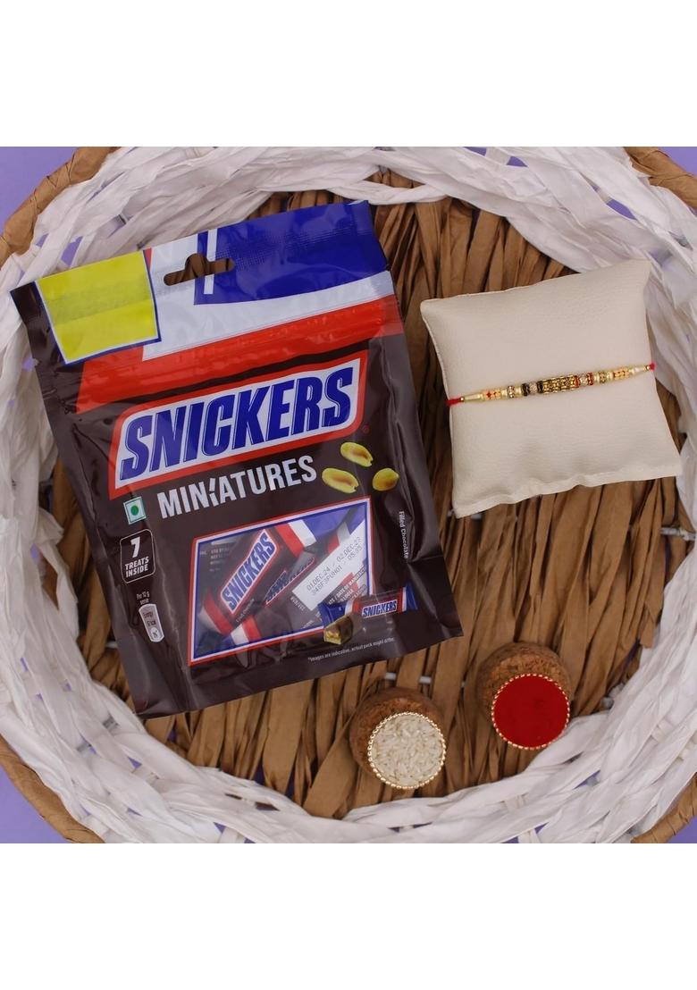 SFU E Com Peanut Chocolate Assortment Box With Rakhi A Sweet Gesture For Raksha Bandhan|Rakhi Gift Brother|Rakhi Gift,101 Grams