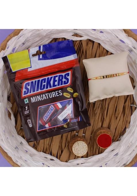 SFU E Com Peanut Chocolate Assortment Box With Rakhi A Sweet Gesture For Raksha Bandhan|Rakhi Gift Brother|Rakhi Gift,101 Grams